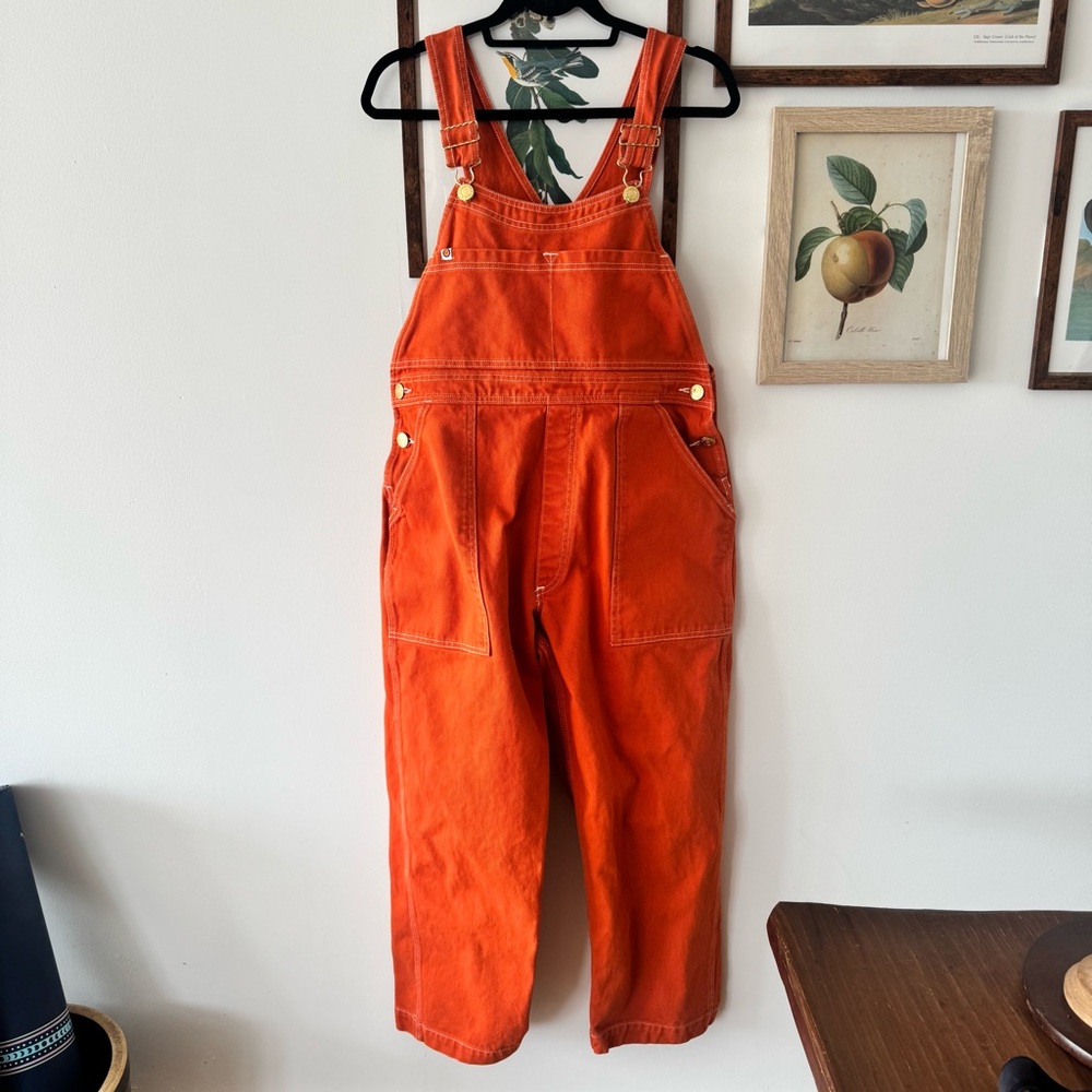 Big Bud Press Orange Women’s Denim Overalls